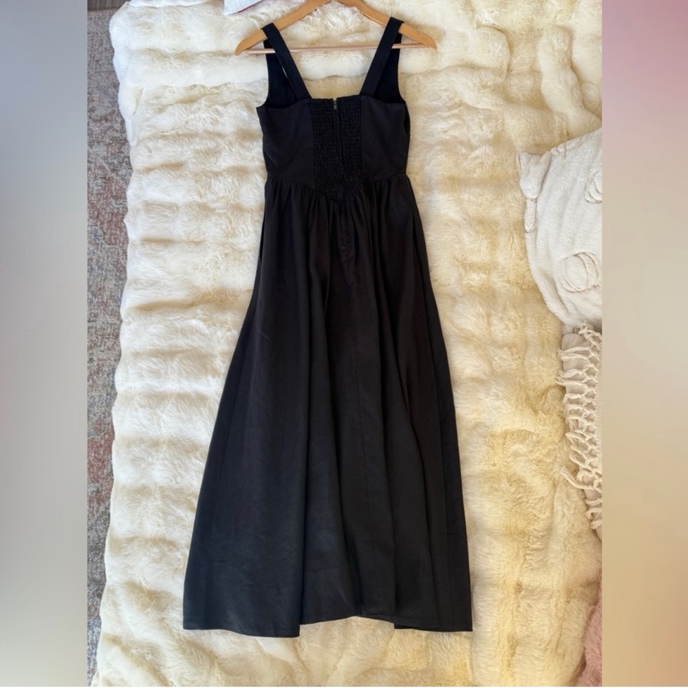 Reformation Balia Linen Dress in Black. Brand new without tags,  never worn. - Picture 11 of 13